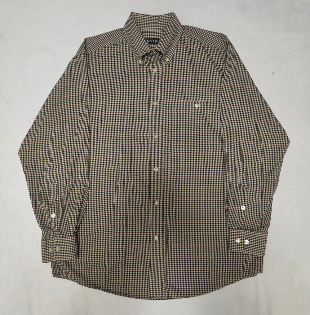 ​Orvis Men’s Size L Country Twill Plaid Long Sleeve Button-Down Shirt